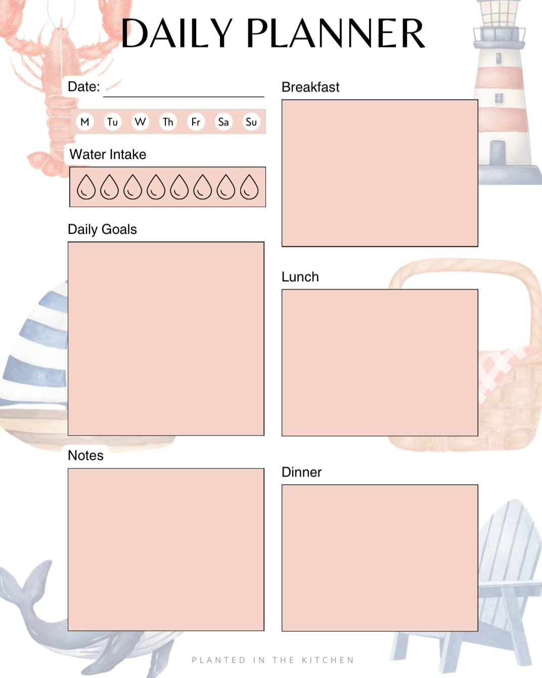 Summer Meal Planning Templates
