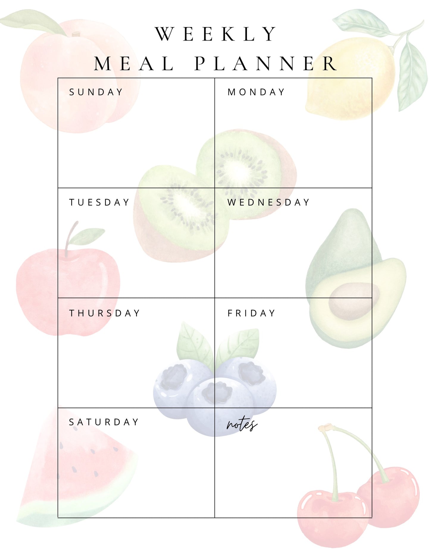 Printable Meal Planning Templates
