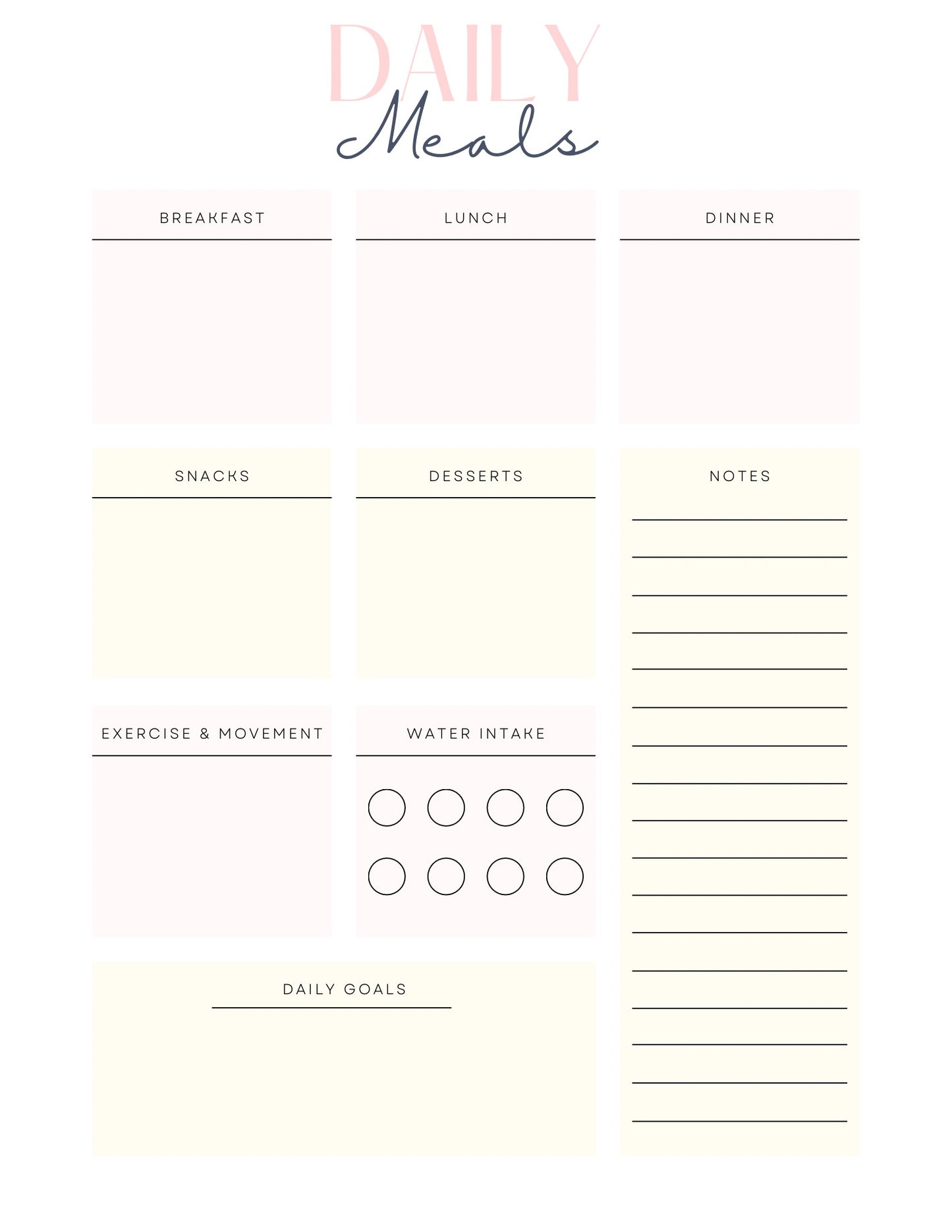 *New Product* Printable Meal Planning Templates