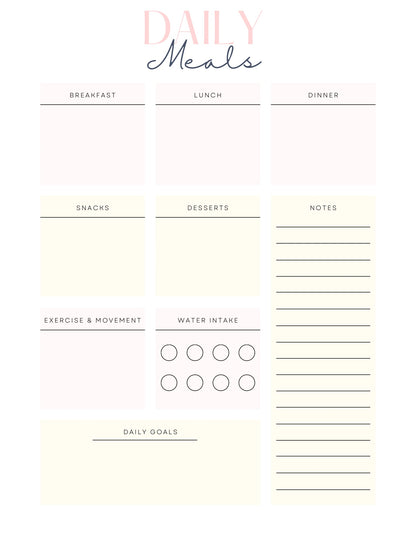 *New Product* Printable Meal Planning Templates