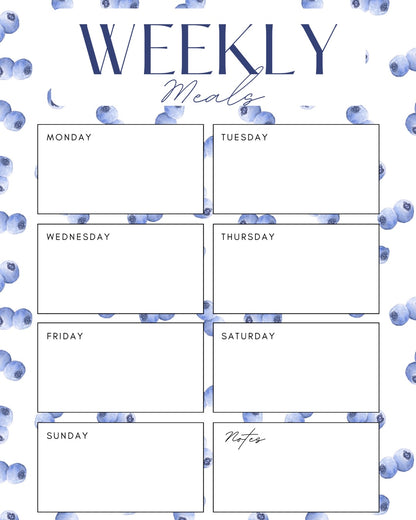 Summer Meal Planning Templates