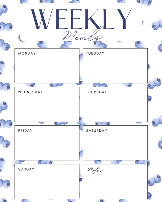 Summer Meal Planning Templates